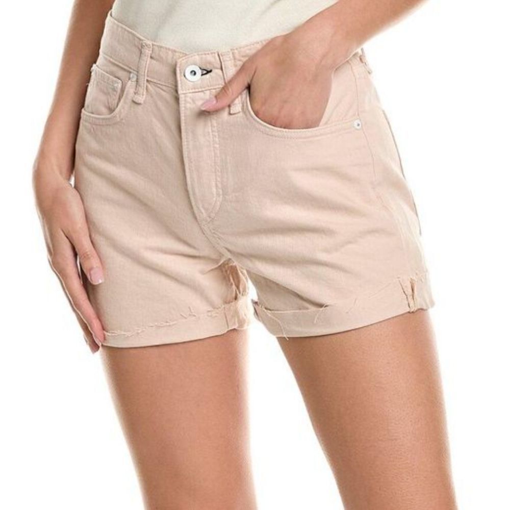 Rag & Bone Rosa‎ Mid-Rise Boyfriend 5" Short in Blush Pink Size 26, Butto…